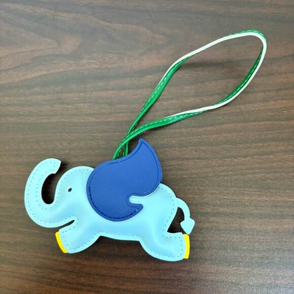Elephant Bag Charm Dumbo Pegasus Bag Charm Blue New - Picture 2 of 4